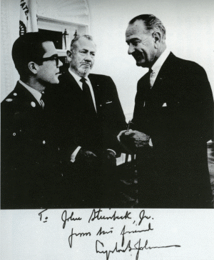 John IV, Steinbeck and LBJ at the White House
