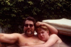 John & Michael in hot tub, Encinitas 1991